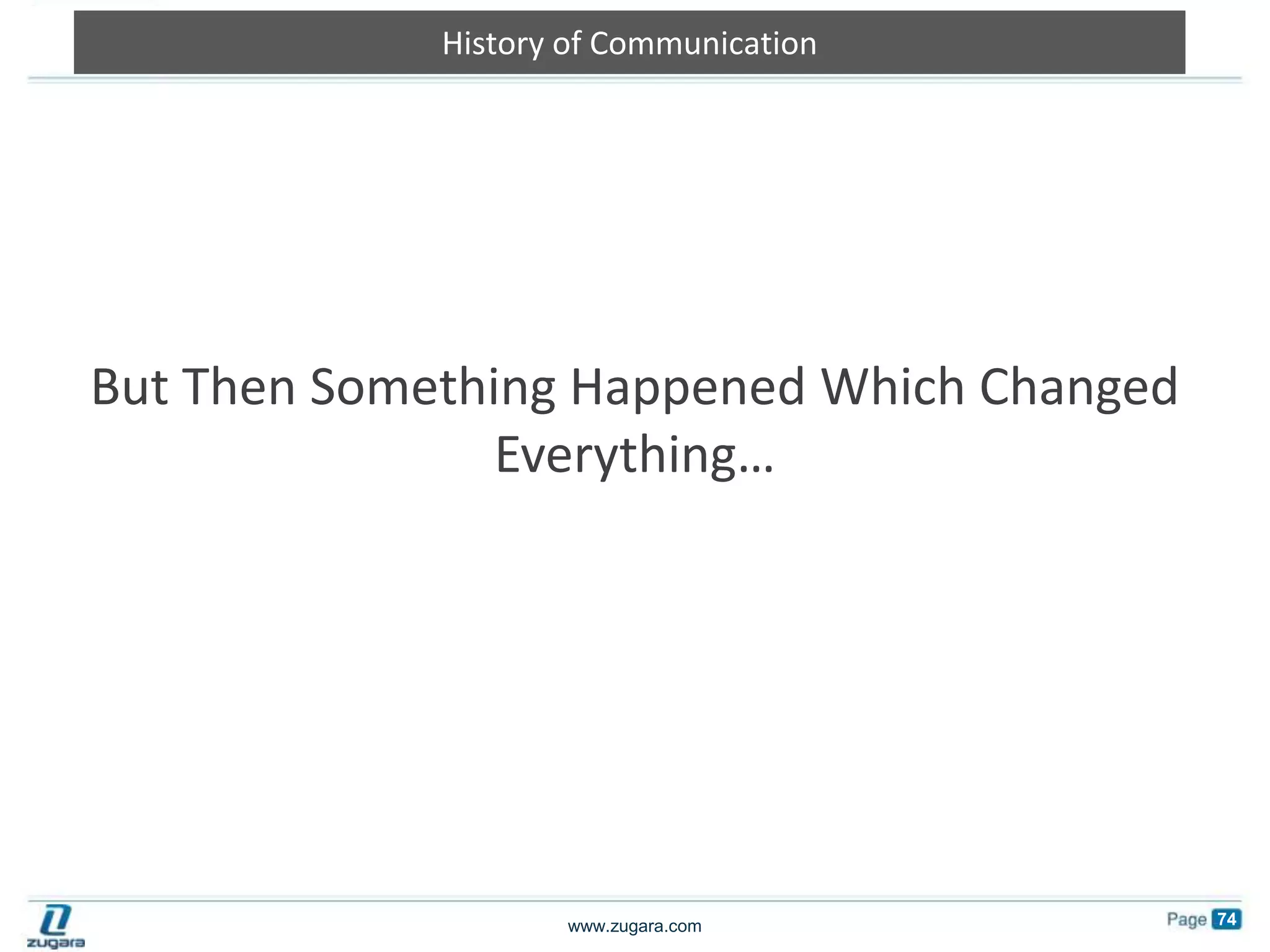 History of CommunicationCommunication Technology Has Been Rapidly Evolving Over The Years…