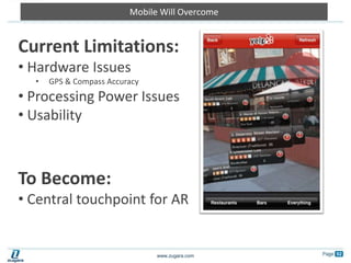 Video Conferencing + Augmented Reality = Ability to    share and interact with content in real time