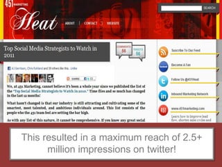 This resulted in a maximum reach of 2.5+
million impressions on twitter!
 
