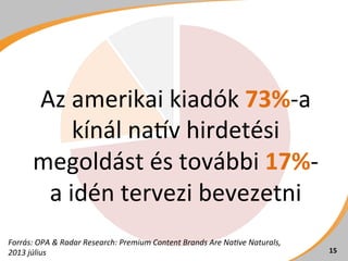 15	
  
Forrás:	
  OPA	
  &	
  Radar	
  Research:	
  Premium	
  Content	
  Brands	
  Are	
  Na$ve	
  Naturals,	
  	
  
2013...