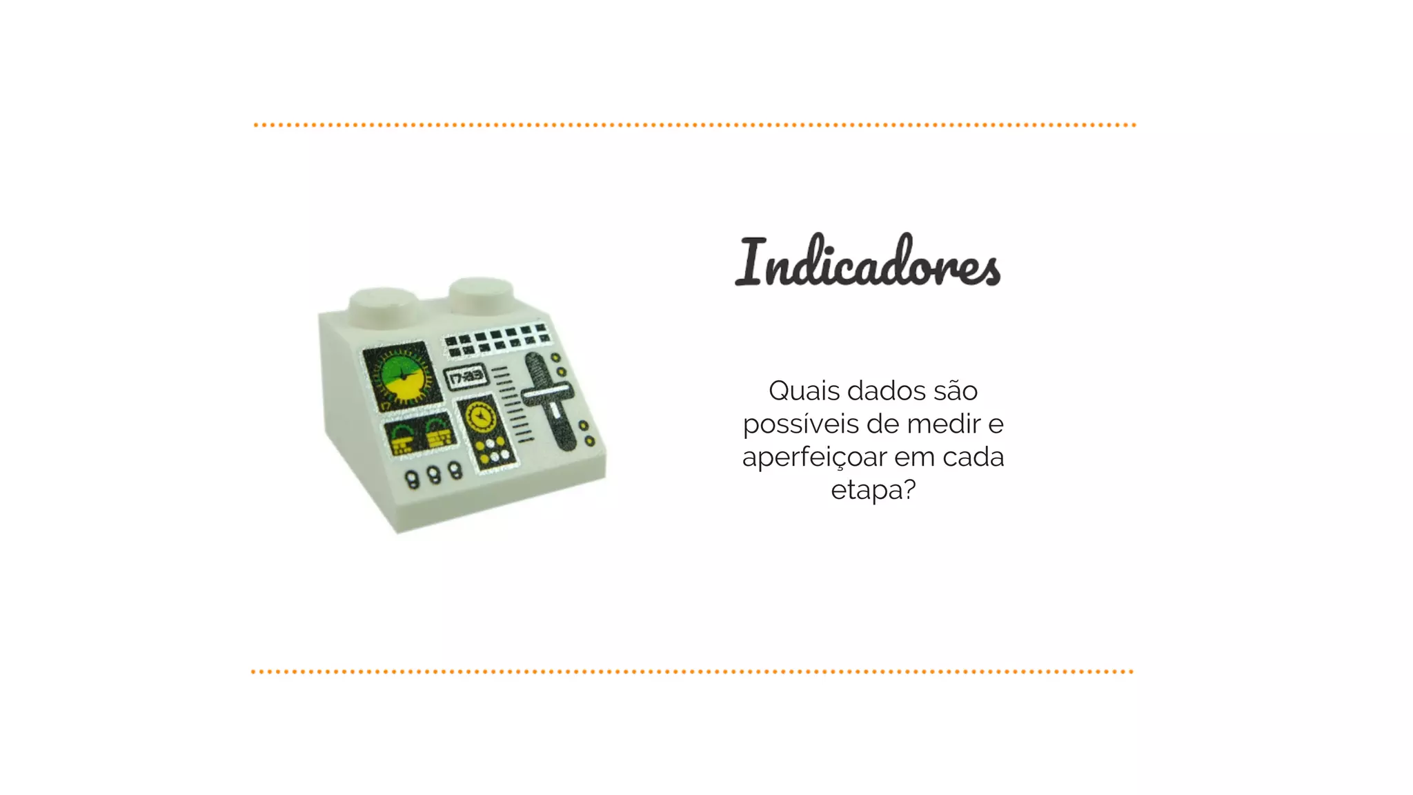 Quais dados são
possíveis de medir e
aperfeiçoar em cada
etapa?
 