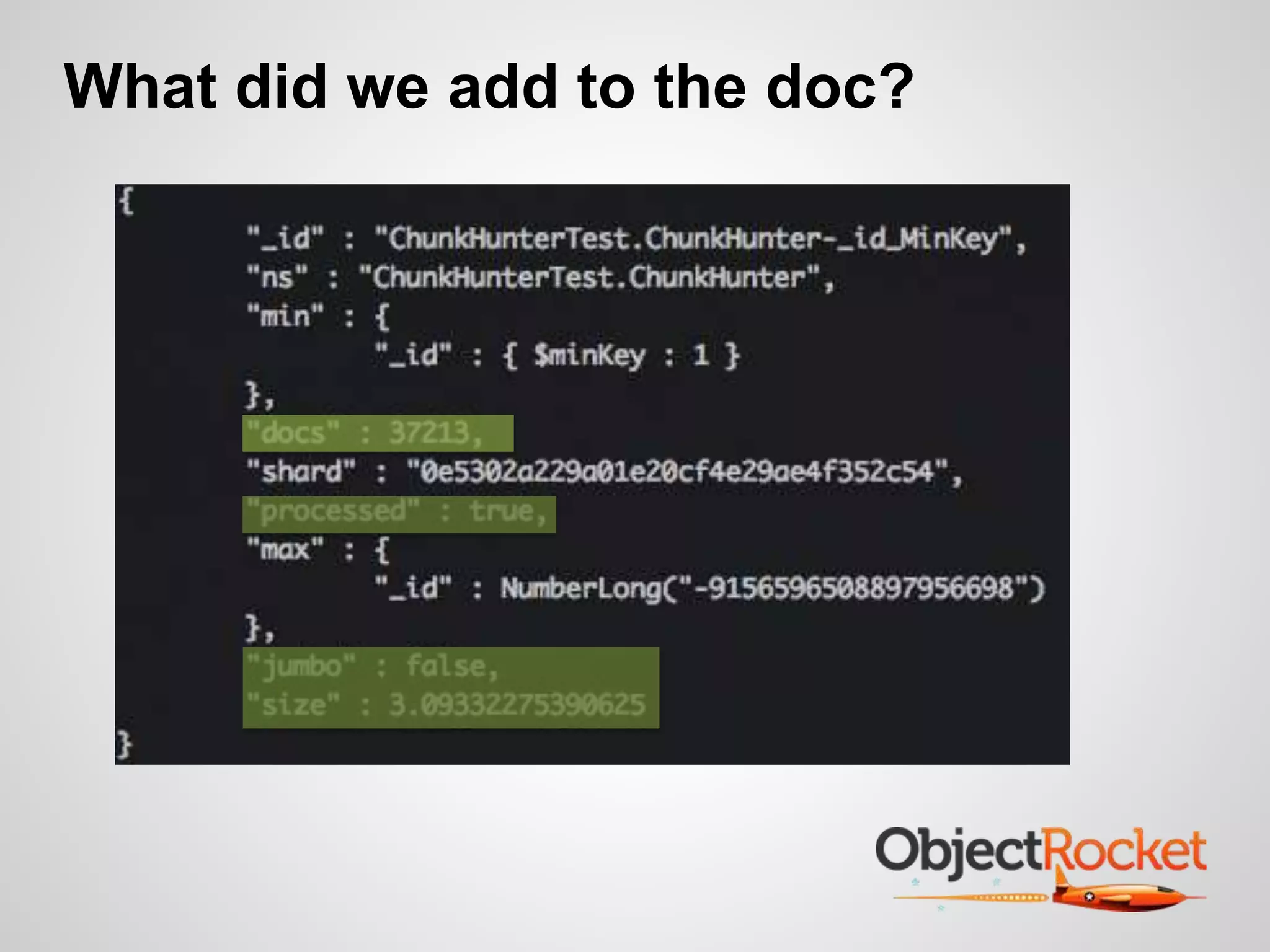 What did we add to the doc? 
 