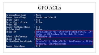 GPO ACLs
 