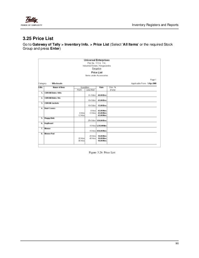 Tallysample reports in tally.erp 9