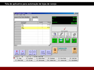 Tela de aplicativo para automação de lojas de varejo 