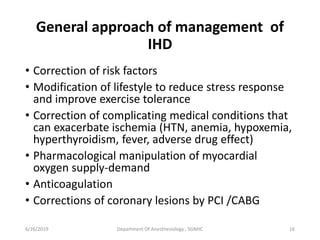 Ischemic heart disease and anesthetic management | PDF