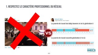 1. RESPECTEZ LE CARACTÈRE PROFESSIONNEL DU RÉSEAU.
203
 