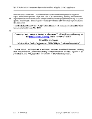Ihe pcd tf_supplement_rosetta_terminology_mapping_rtm_ti_2008-08-22 | PDF