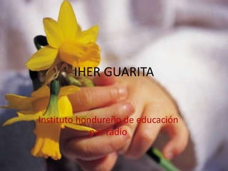 IHER GUARITA 
Instituto hondureño de educación 
por radio 
