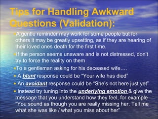 Grief and the Older Person in a Residential Setting (Presentation by ...