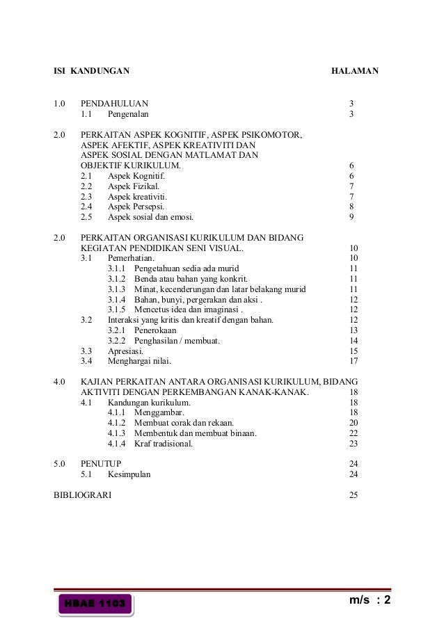 Assignment hbae 1103 pengenalan pendidikan seni visual