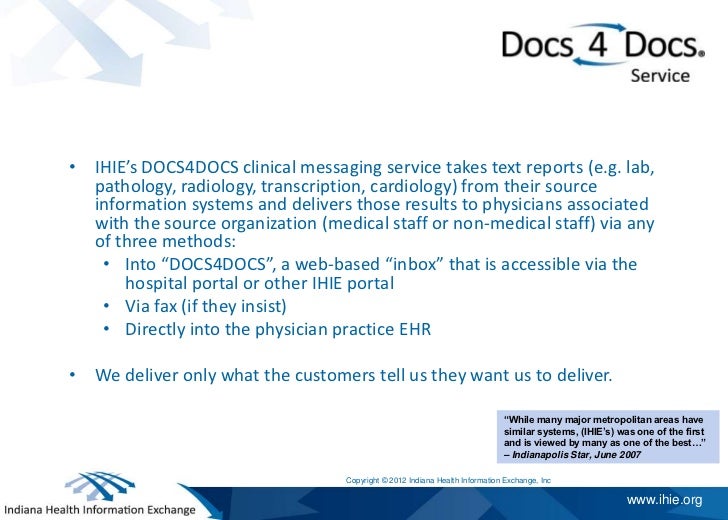 Overview: Indiana Health Information Exchange