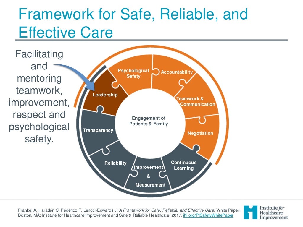 IHI Framework for Safe, Reliable, Effective Care