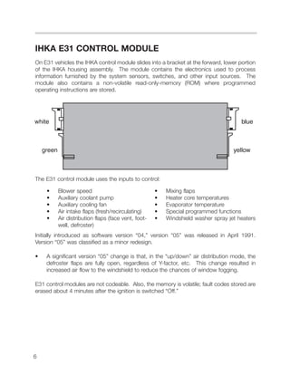 E31 CLIMATE CONTROL | PDF
