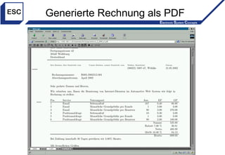Generierte Rechnung als PDF 