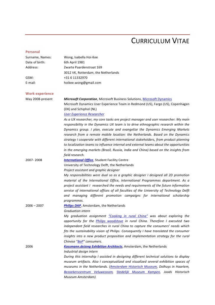 resume user researcher curriculum vitae or resume