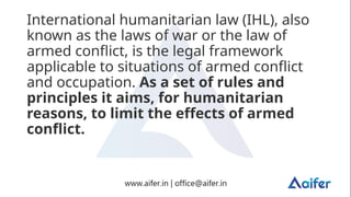 International Humanitarian Law and Human Rights pptx | PPTX