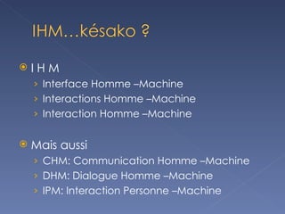 Interface Him IHM | PPT