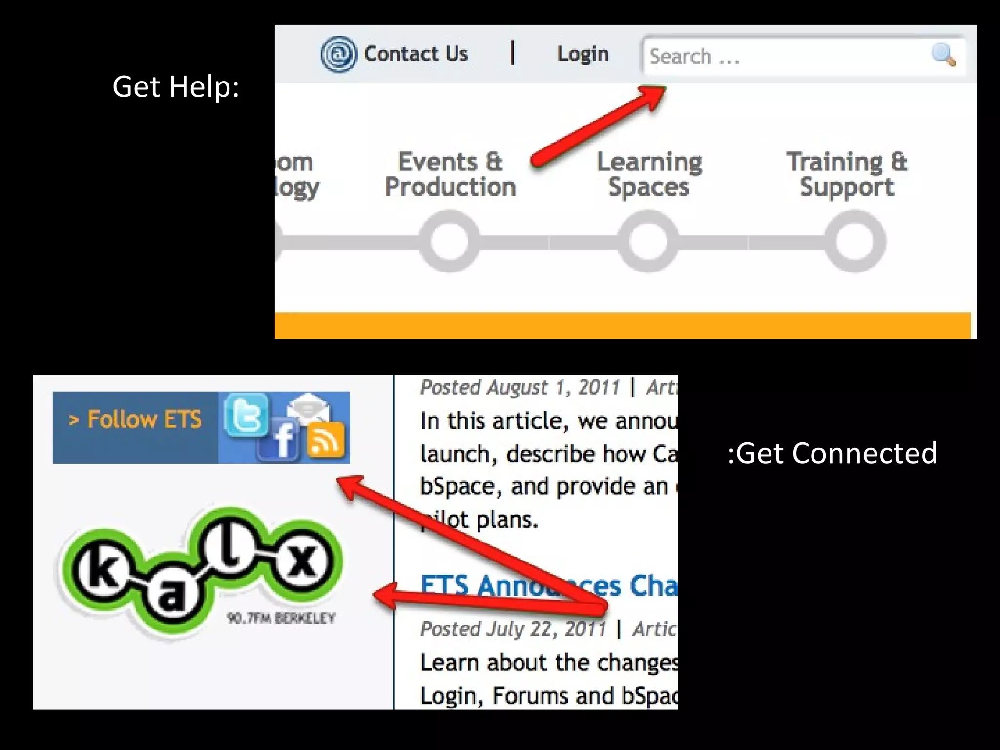 Get Help: :Get Connected