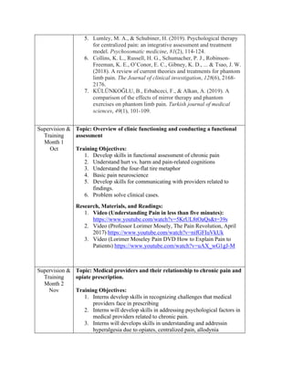 Health Psychology: Chronic Pain Rotation and Training Syllabus | PDF
