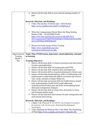 Health Psychology: Chronic Pain Rotation and Training Syllabus | PDF