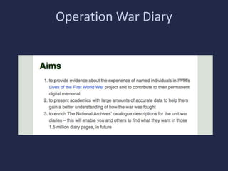 Operation War Diary 
 