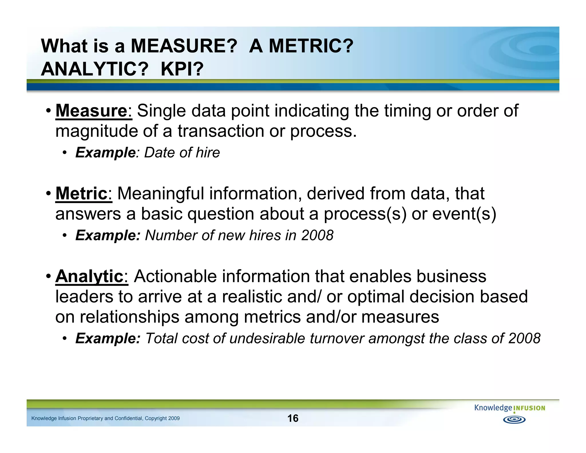 Talent Intelligence: Using Measurement to Better Manage the Workforce and HR - IHRIM Affinity Group
