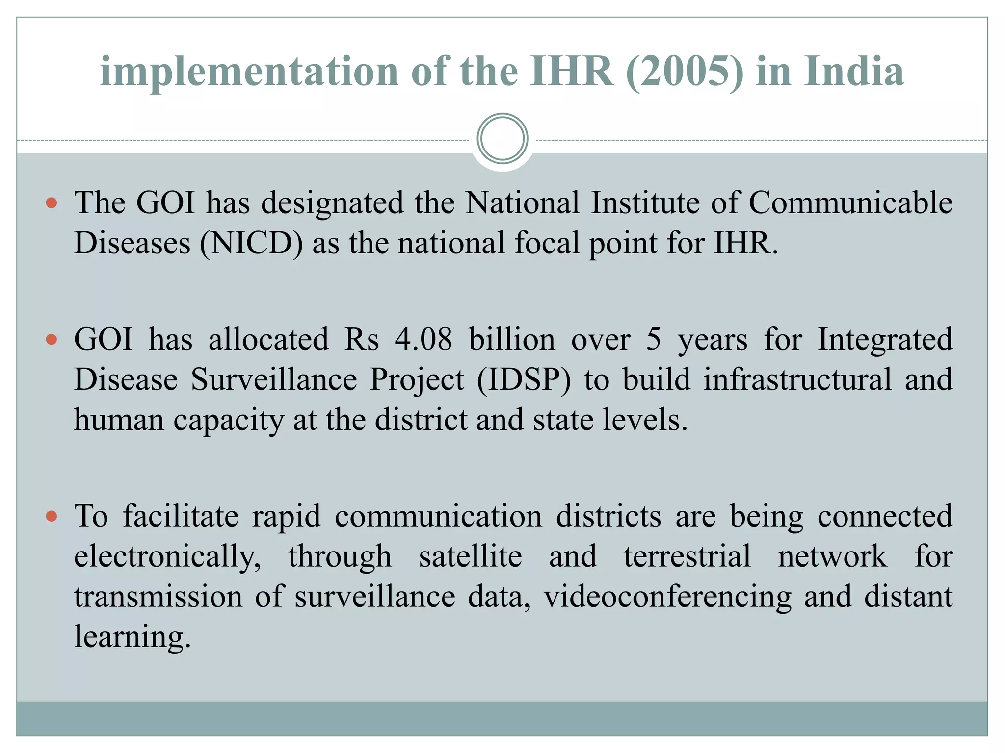 International health Regulations PPT