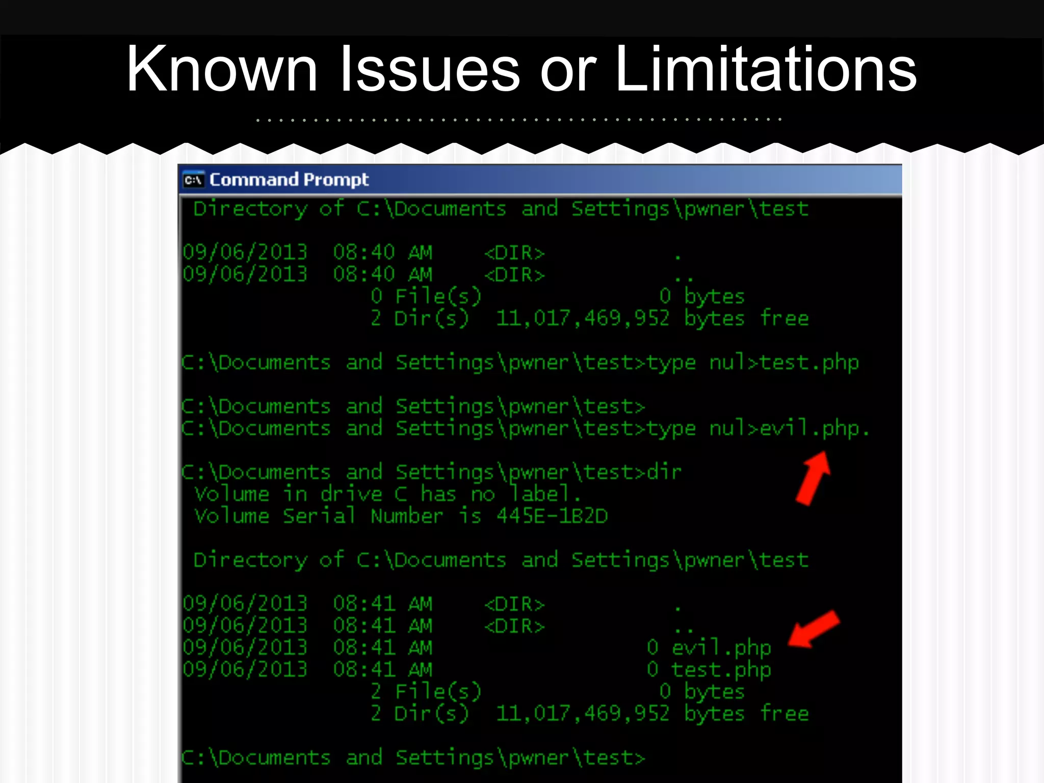 Known Issues or Limitations 
 