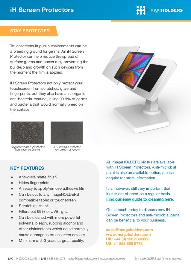 AntiMicrobial, AntiGlare, AntiFingerprint Screen Protectors