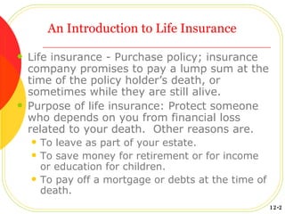 HUSC 3366 Chapter 10 Financial Planning with Life Insurance