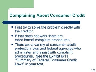 HUSC 3366 Chapter 5 Consumer Credit | PPT