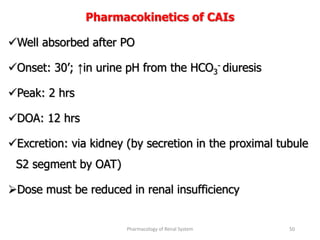 Parmacology of Renal System by Birhanu Geta | PPTX