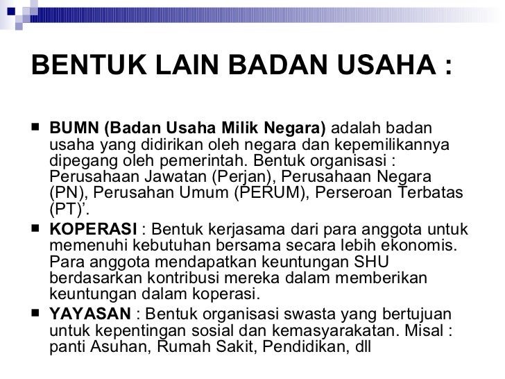 MEMILIH BENTUK KEPEMILIKAN BISNIS