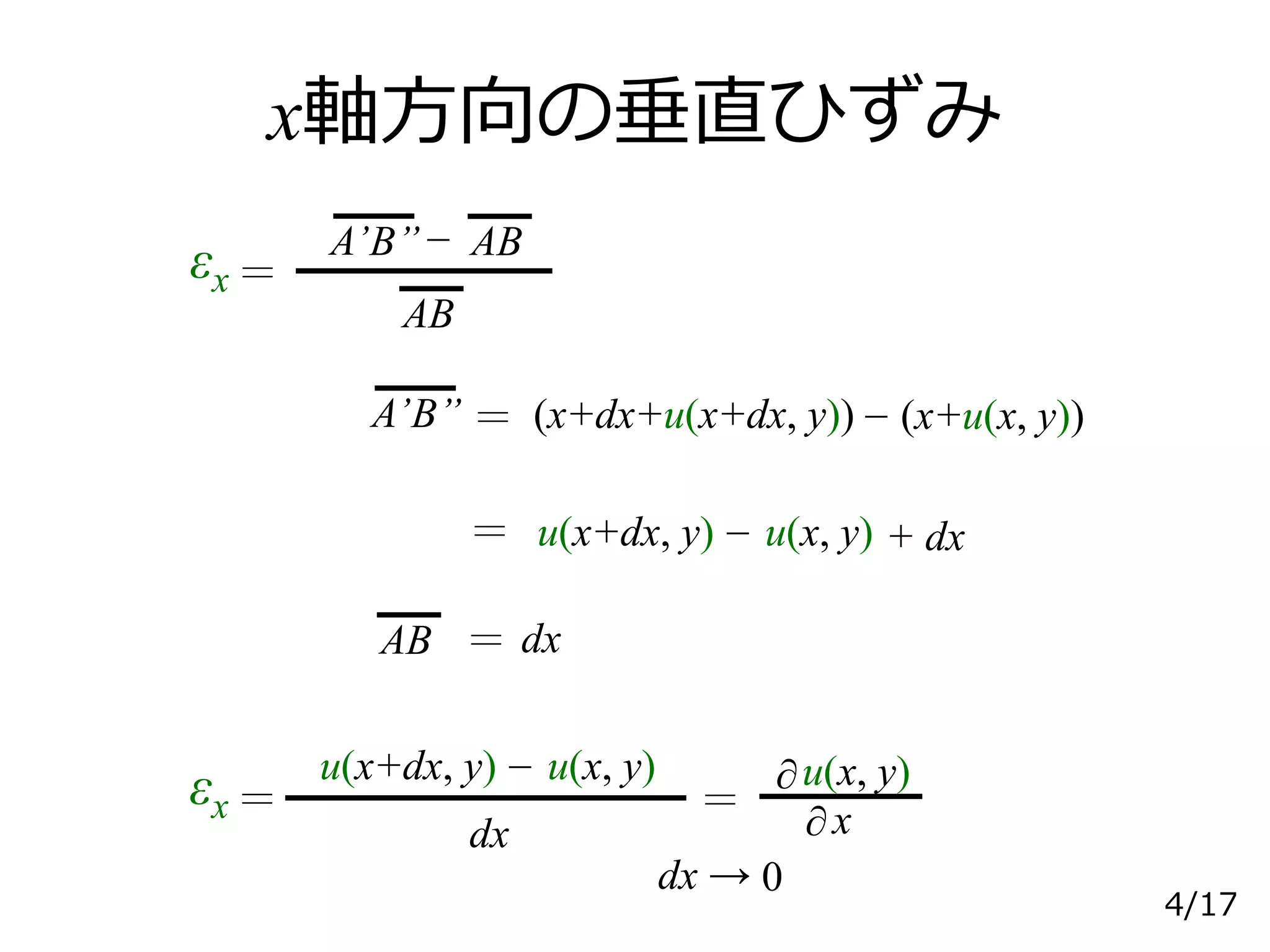 材料力学】3次元空間のひずみ (II-11 2018) | PPTX