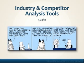 1   Industry & Competitor Analysis
 