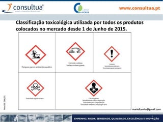 Mod.CF.066/01
6
Classificação toxicológica utilizada por todos os produtos
colocados no mercado desde 1 de Junho de 2015.
mariofcunha@gmail.com
 