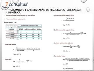 TRATAMENTO E APRESENTAÇÃO DE RESULTADOS – APLICAÇÃO
NUMÉRICA
 