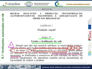 4.1
Fertilizantes
autorizados
em
AB
 