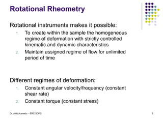 Shear Rate Rheometry ._Rheometry FUNDAMENTALS OF RHEOLOGY.ppt