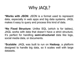 Jaql ii. Machine learning Search Indexing and techniques | PPTX