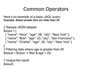 Jaql ii. Machine learning Search Indexing and techniques | PPTX