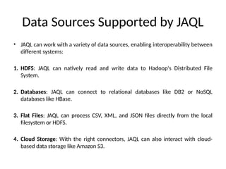 Jaql ii. Machine learning Search Indexing and techniques | PPTX