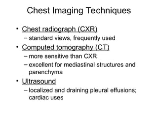 Comprehensive Overview of Chest Imaging Techniques and Diagnostic Signs ...