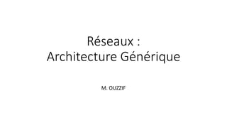 Réseaux :
Architecture Générique
M. OUZZIF
 