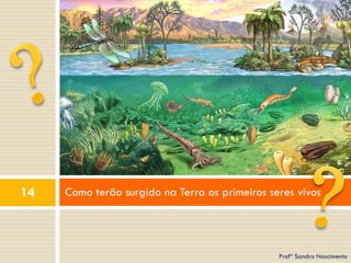 Como terão surgido na Terra os primeiros seres vivos 
14 
Profª Sandra Nascimento  