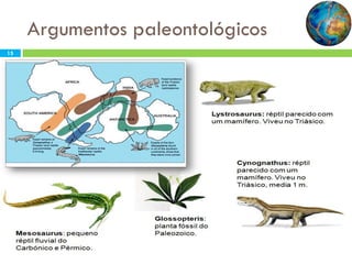 Argumentos paleontológicos
15

Profª Sandra Nascimento

 