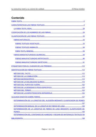 II. La industria textil y su control de calidad | PDF