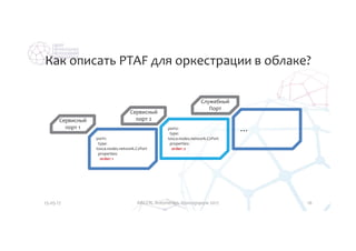 Особенности интеграции сторонних сервисов в облачную MANO платформу
